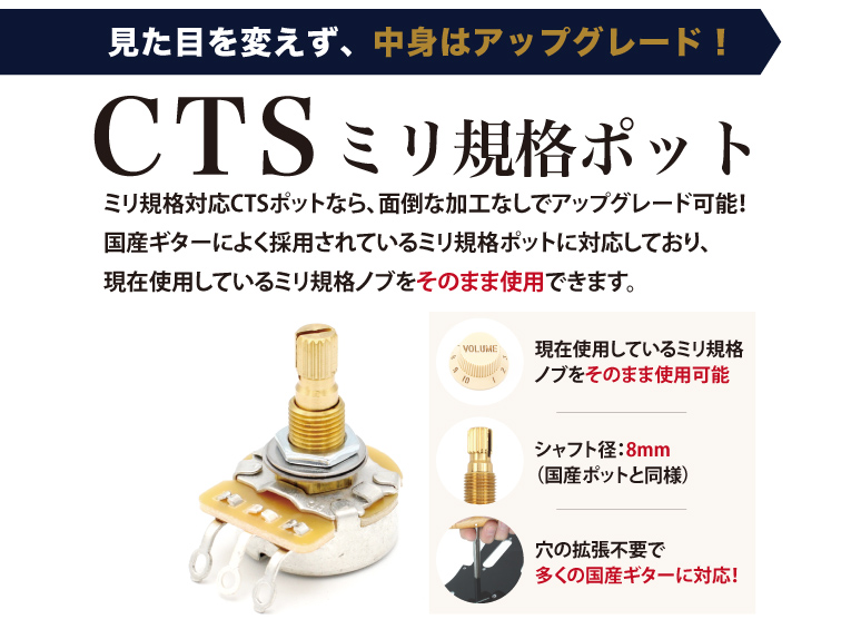 CTSミリ規格ポットに変更可能です！
