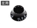 左用スピードノブ　ブラック　ミリ