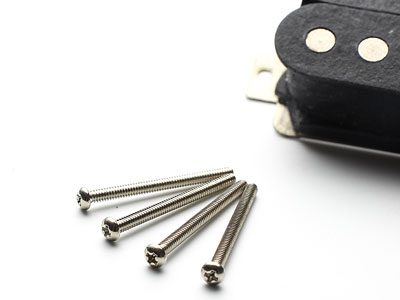 ハムバッカーピックアップ マウントビス インチ ニッケル 4個セット