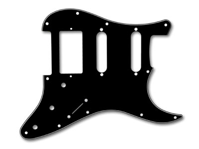 ピックガード ストラトタイプ S-S-H 72タイプ 黒/白/黒3P通販｜ギター
