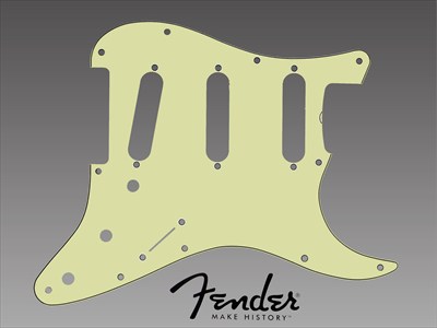 FENDER USA　'62ストラトキャスターピックガード　ミントグリーン3P