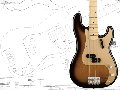 Fender プレシジョンベーススタイル製図