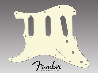 Fender USA　左用 <br>アメリカンスタンダード　ストラトピックガード　パーチメント