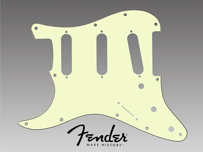 Fender フェンダー左用<br>アメリカンスタンダード　ストラトピックガード　ミントグリーン