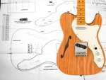 Fender テレキャスターシンライン スタイル製図