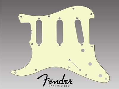 Fender フェンダー左用<br> '62ストラトキャスターピックガード　ミントグリーン3P